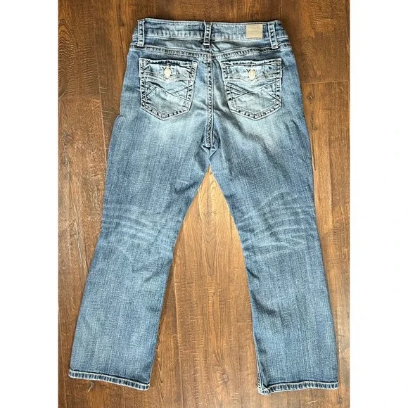 Daytrip Virgo Bootcut Jeans Womens 29S Medium Wash Embroidered Flap Pocket Denim - Picture 3 of 7